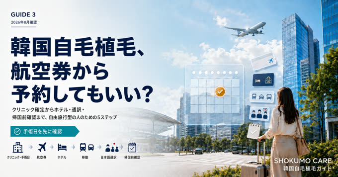 GUIDE 3 韓国自毛植毛、手術日から整える5ステップ
